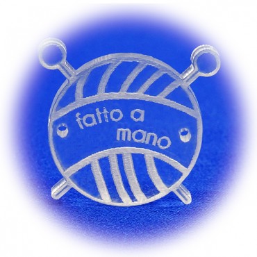 Handmade Labels - Plexiglas - Transparent - Ball of yarn-5 pcs