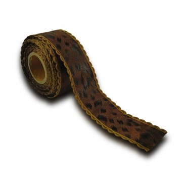 Nastro in cotone 30mm decorato per decorazioni e fiocchi 5mt Moro