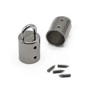Cloche avec œillet et renfort par vis pour sacs 2 pièces Argento