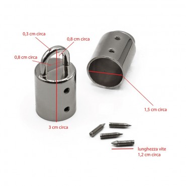 Campanella occhiello fisso Argento 2pz