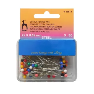 Colored Head Pins 45 mm 100 pieces | Tessiland
