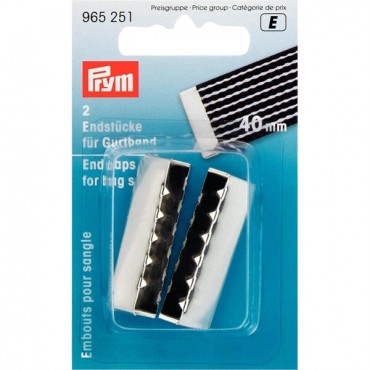 P-965251-Strap end caps-Silver-2pcs