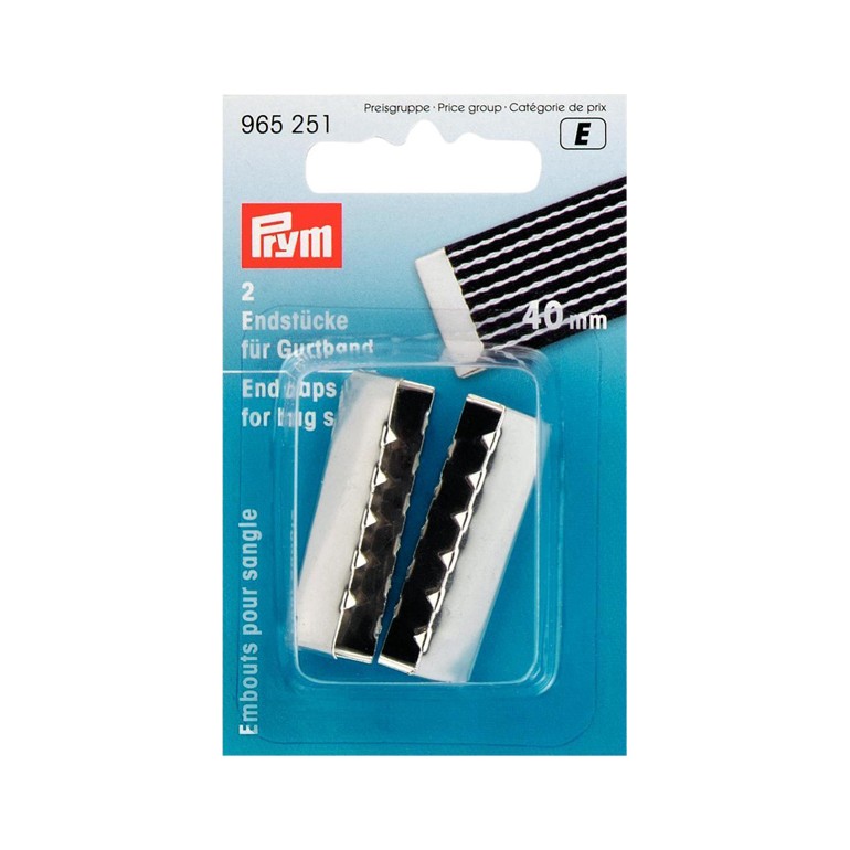 P-965251-Strap end caps-Silver-2pcs