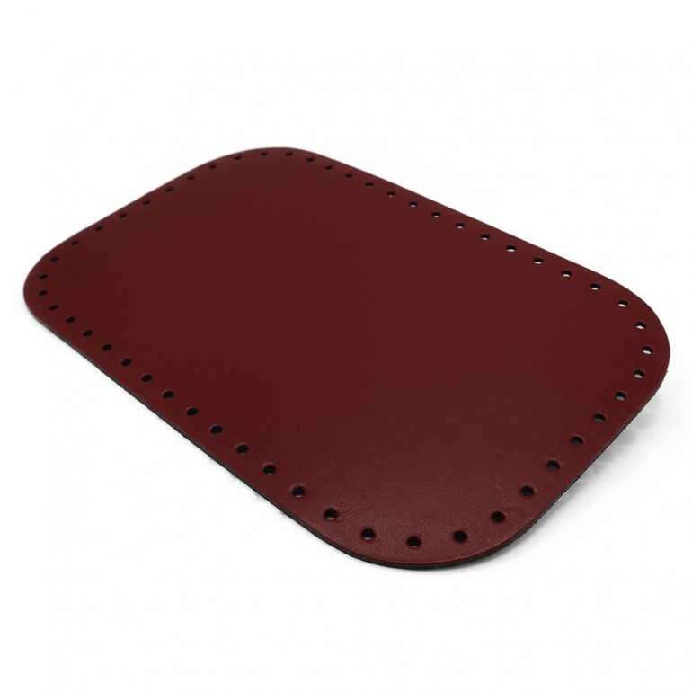 Fondo Ecopelle 28x18 con Angolo Arrotondato Bordeaux | Tessiland