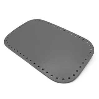 Fondo de bolsa rectangular 28X18 en ecopiel hecho en Italia Gris