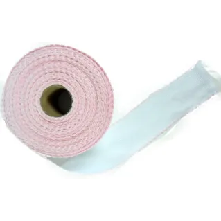 Bande en toile Aida de 5 cm avec ourlet coloré pour broderie Rose