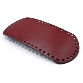Fondo de bolsa 27X12 ovalado en ecopiel made in Italy Bordeaux