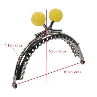 Clic Clac Ball cm 8,5x7 Giallo