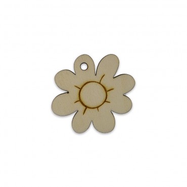 TL104 Flor decoración de madera grabada con láser