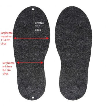 Suole in feltro per babbucce Adulto base 3mm facili da cucire Grigio