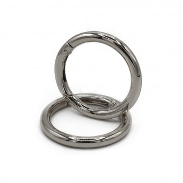 Carabiners Silver Ring 18 mm 2 pcs for crochet bags | Tessiland