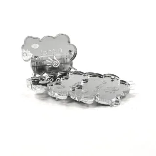 Handmade Tags MADE BY HAND Lamb Shape 5pcs Argento