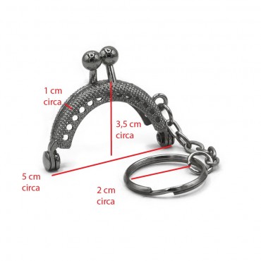 Clic Clac portachiavi cm 5x3,5 Argento