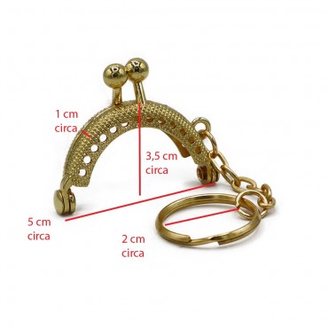 Clic Clac porte-clés cm 5x3,5 Or