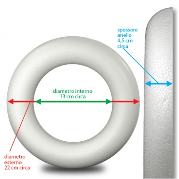 Sp113 Flat Polystyrene Ring - 22cm