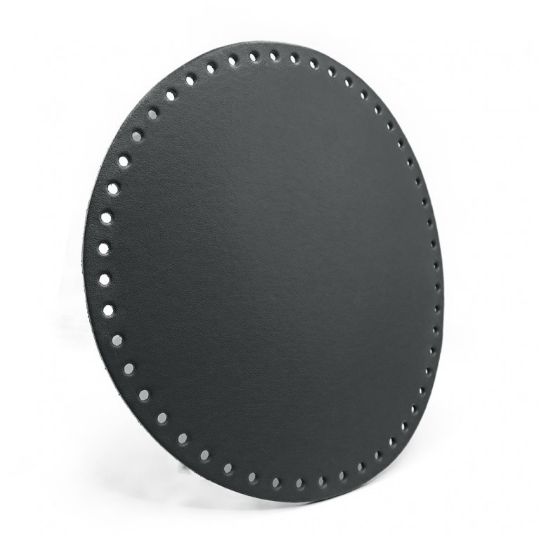 Fondo rotondo cm 23 per borse a uncinetto in ecopelle Grigio| Tessiland