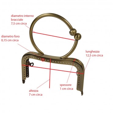 Clic clac Bracelet 12.5x7 cm-Bronze