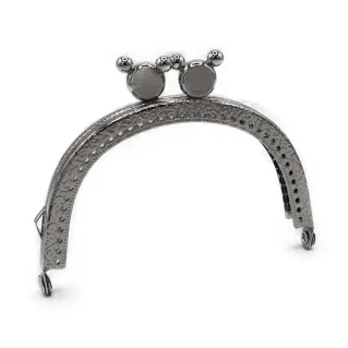 Chiusura clic clac Bear argento 8,5 cm | Tessiland