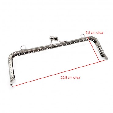 Clic clac for purse 20x8 Silver