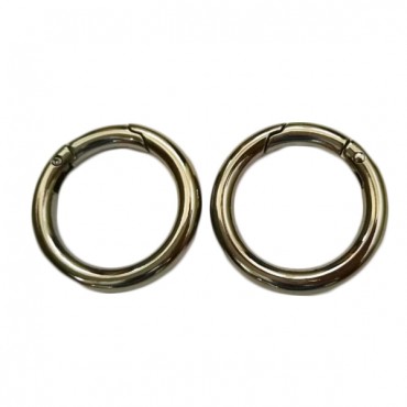 Mosquetones Anillo y ojiva Cañon de Escopeta mm25 Pz 2 para bolsos de crochet | Tessiland