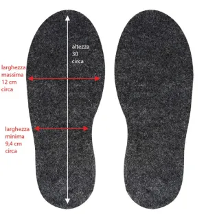 Semelles en feutre pour chaussons adulte base 3 mm faciles à coudre Gris