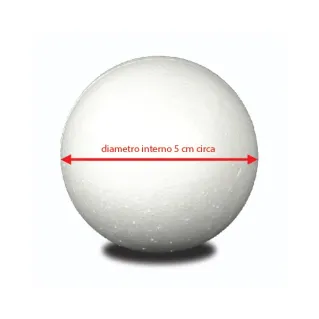 Boule en polystyrène haute densité pour créations fait main Blanc