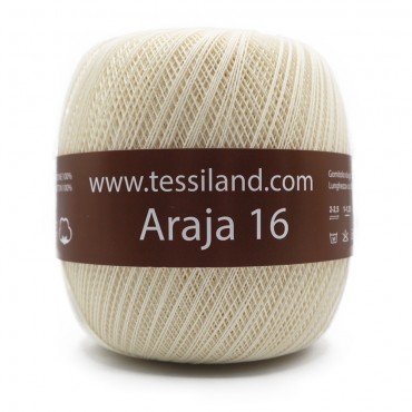 Araja filo di Scozia n16 gomitolo 100g Ecrù