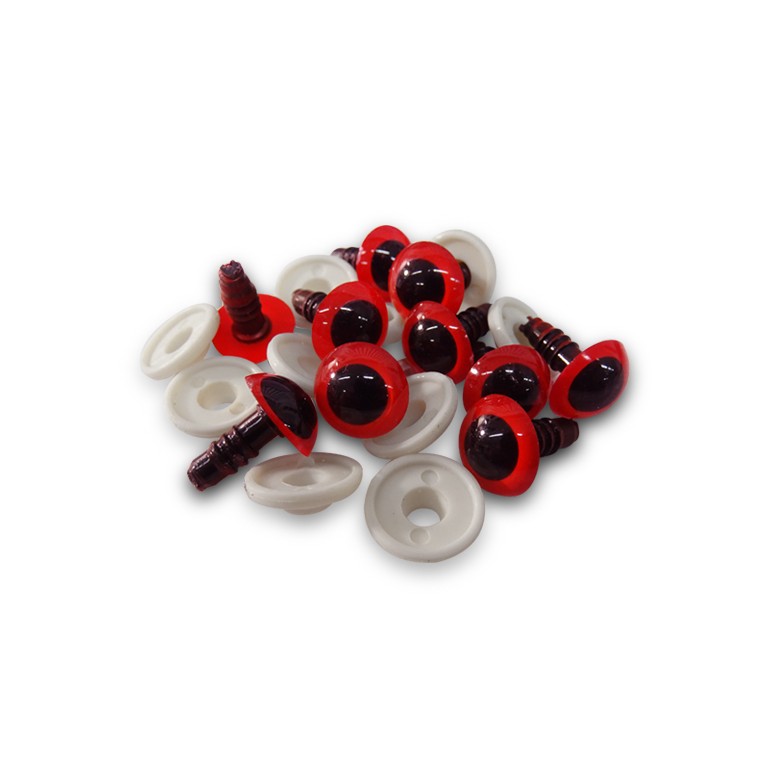 Safety eyes-crystal-Red-amigurumi-12 mm-10 pieces