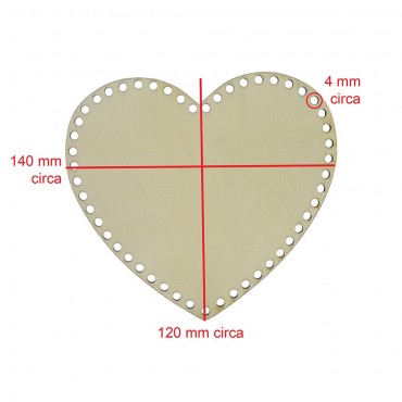 Side for bag - Heart 1pc LL 112