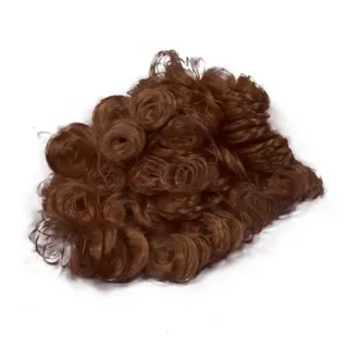 Perruque cheveux pour poupees et amigurumi Marron