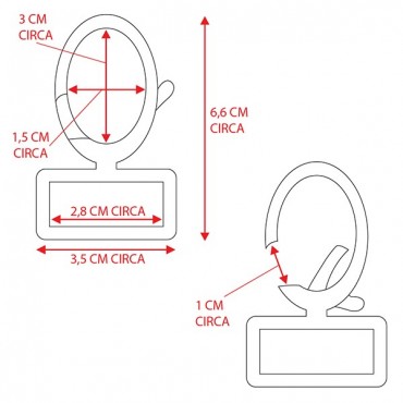 Moschettoni per borsa Top Argento 2pz