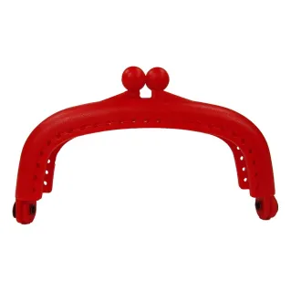 Cierre clic clac Modern rectangular de plástico para monederos Rojo