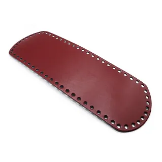 Fond de sac oval en simili cuir made in Italy Bordeaux