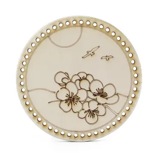 Fond Nelumbo en bois 15 cm pour sacs | Tessiland