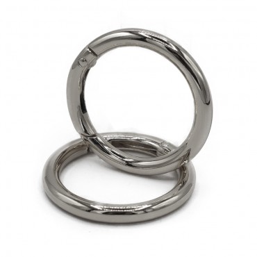 Carabiners Silver Ring 35 mm 2 pcs for crochet bags | Tessiland