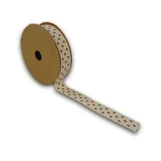 Cinta de algodón decorativa de 18 mm para decoraciones y lazos de 5 m Marrón