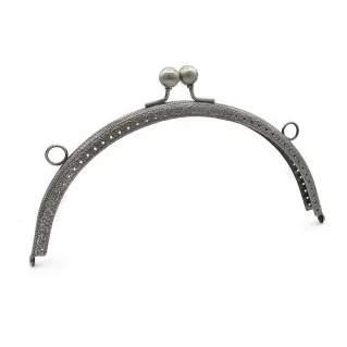 Clasp Clasp Circle with Side Rings for Bags Argento