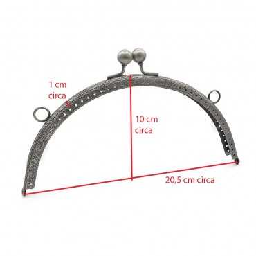 Clic Clac Circle cm 20,5 x 11 Argento