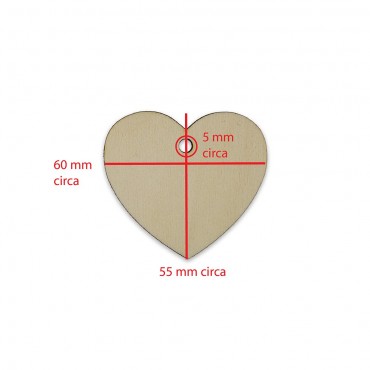 TL101 Cuore decorazione Legno a taglio laser
