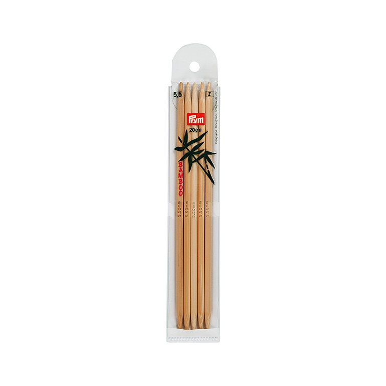P-221230-Double-pointed knitting needles-bamboo-20 cm-N.5.5