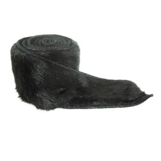 Eco friendly Fur with Internal Jersey 150cm Black