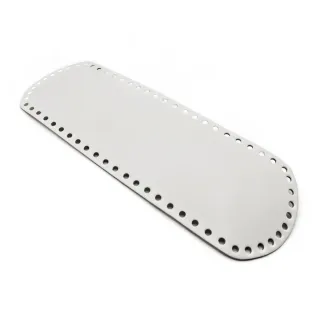 Oval Eco-Leather Bag Bottom 36X12 Made in Italy White