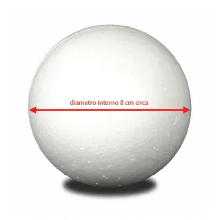 Boule en polystyrène haute densité pour créations fait main Blanc