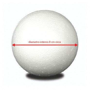 Polistirolo Pallina 8cm  Sp103