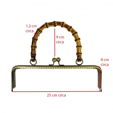 Clic Clac Bamboo cm 25 x 8  Medium Bronze