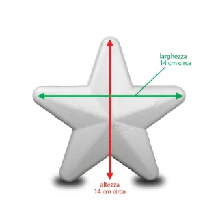 14 cm Styrofoam Star for Decorations | Tessiland