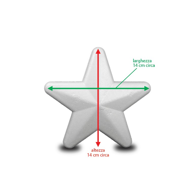 Polistirolo Stella 14cm  Sp119
