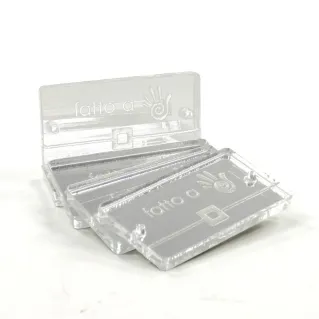 Handmade Tags MADE BY HAND Pochette Shape 5pcs Trasparente