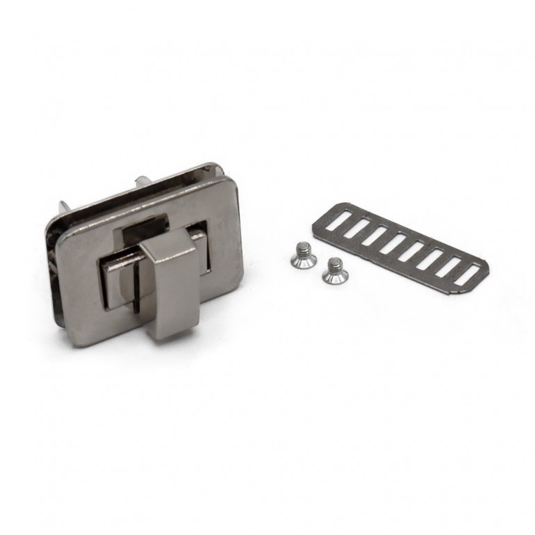 Turn clasp - square - Silver