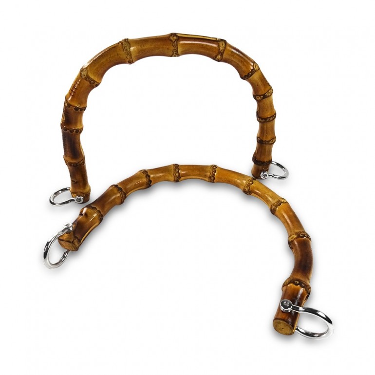 Manici Bamboo Effetto Carbonizzato con Anelli Perpendicolari 2 pz